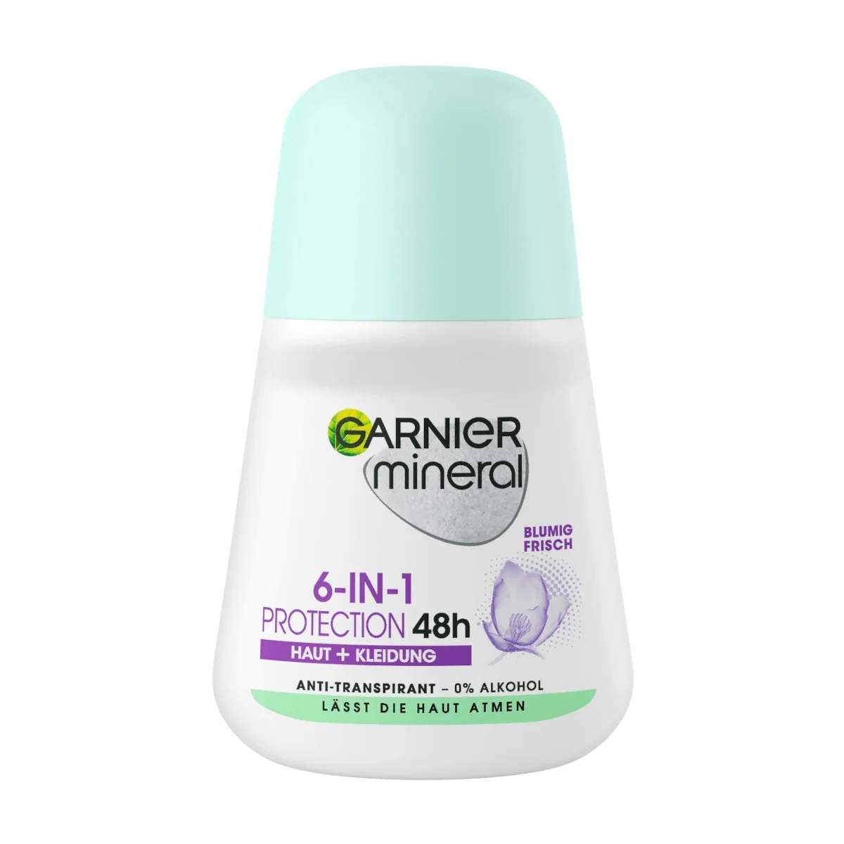 Garnier Mineral Deo Roll-on 48H Protection 6in1 Antitranspirant, 50 ml
