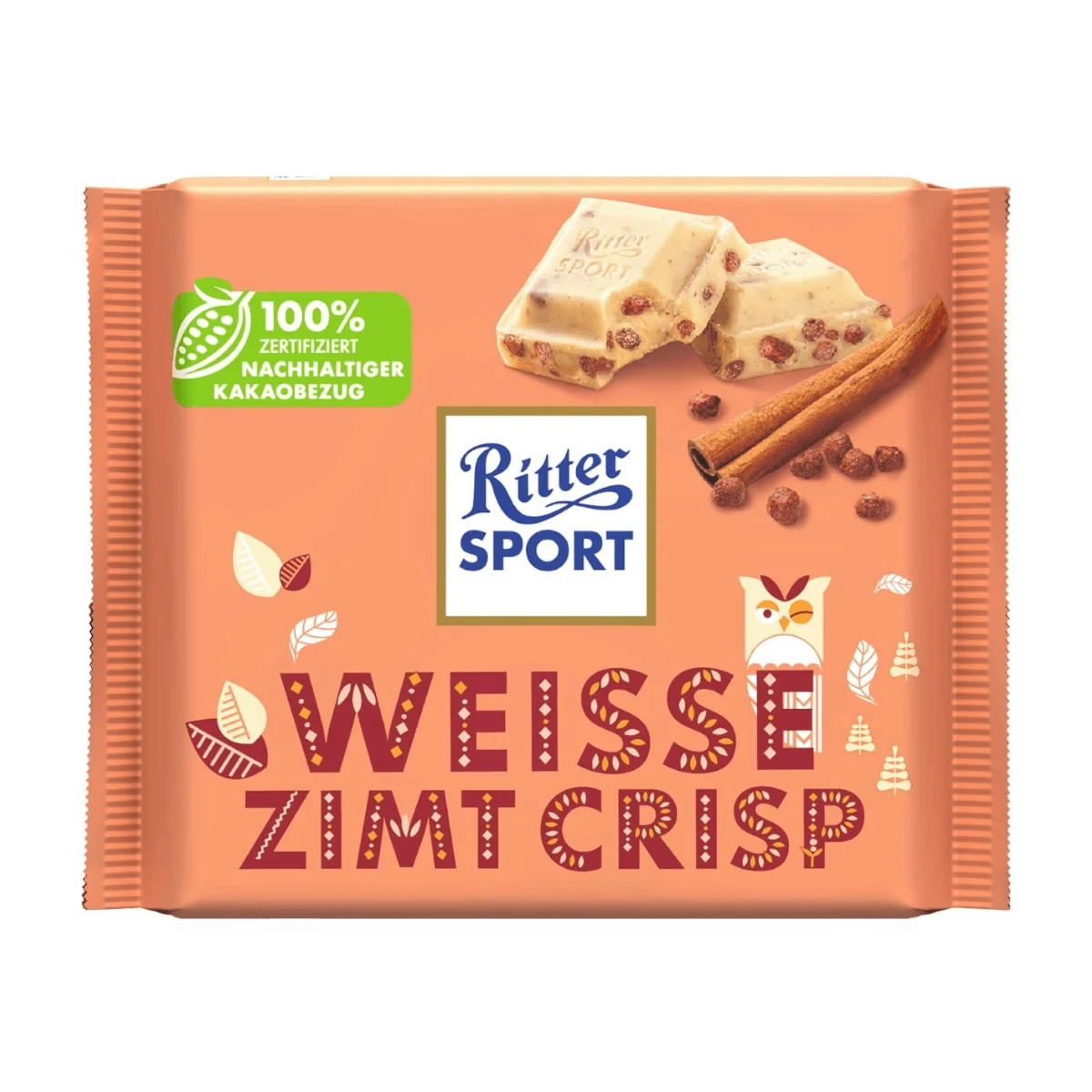 Ritter Sport Weiße Zimt Crisp, 100 g
