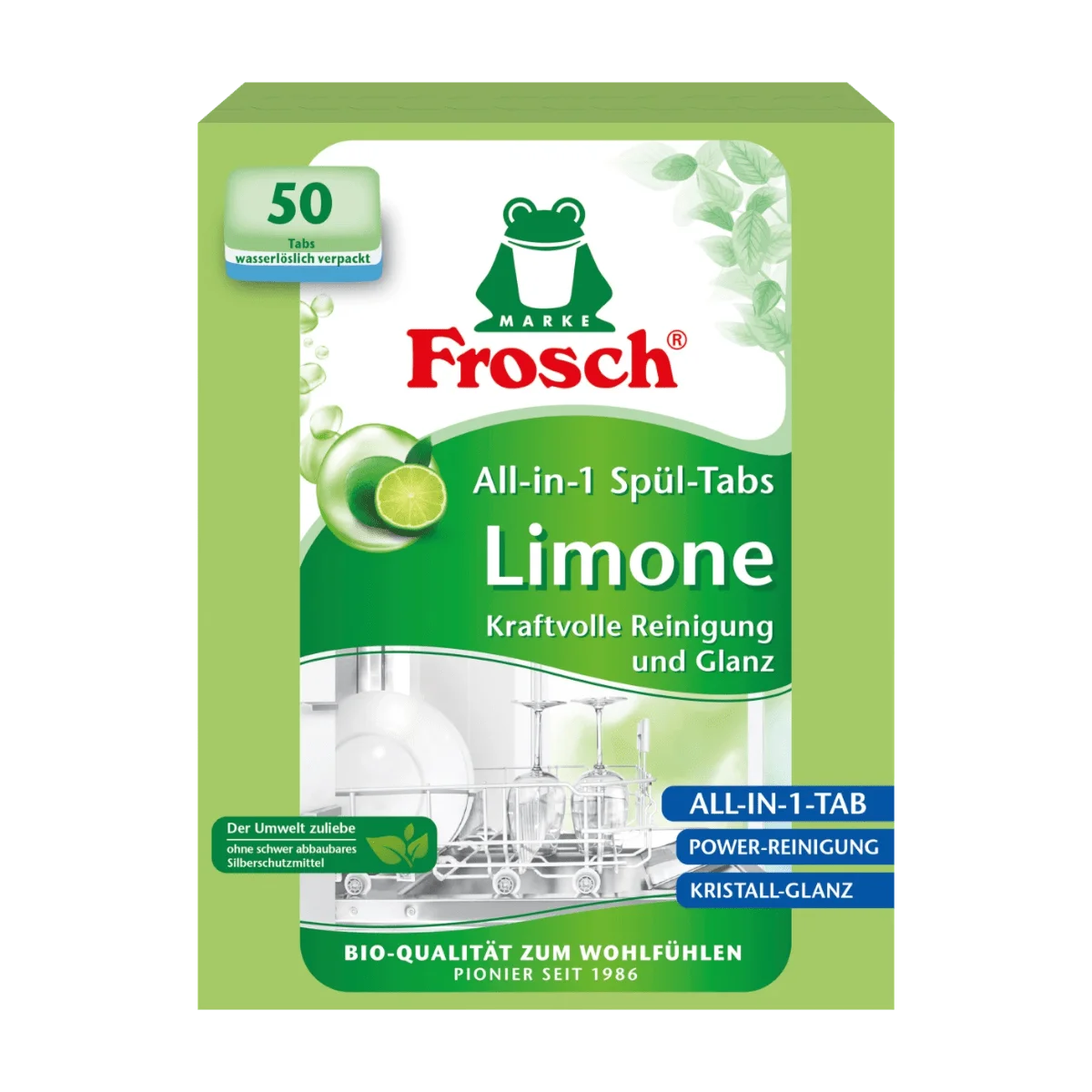 Frosch Spülmaschinen-Tabs Limone All-in-1, 50 Stk