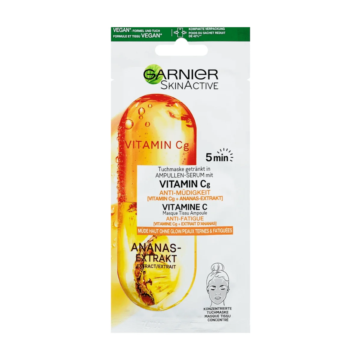 C Garnier SkinActive & Ananas Anti-Müdigkeit+Vitamin