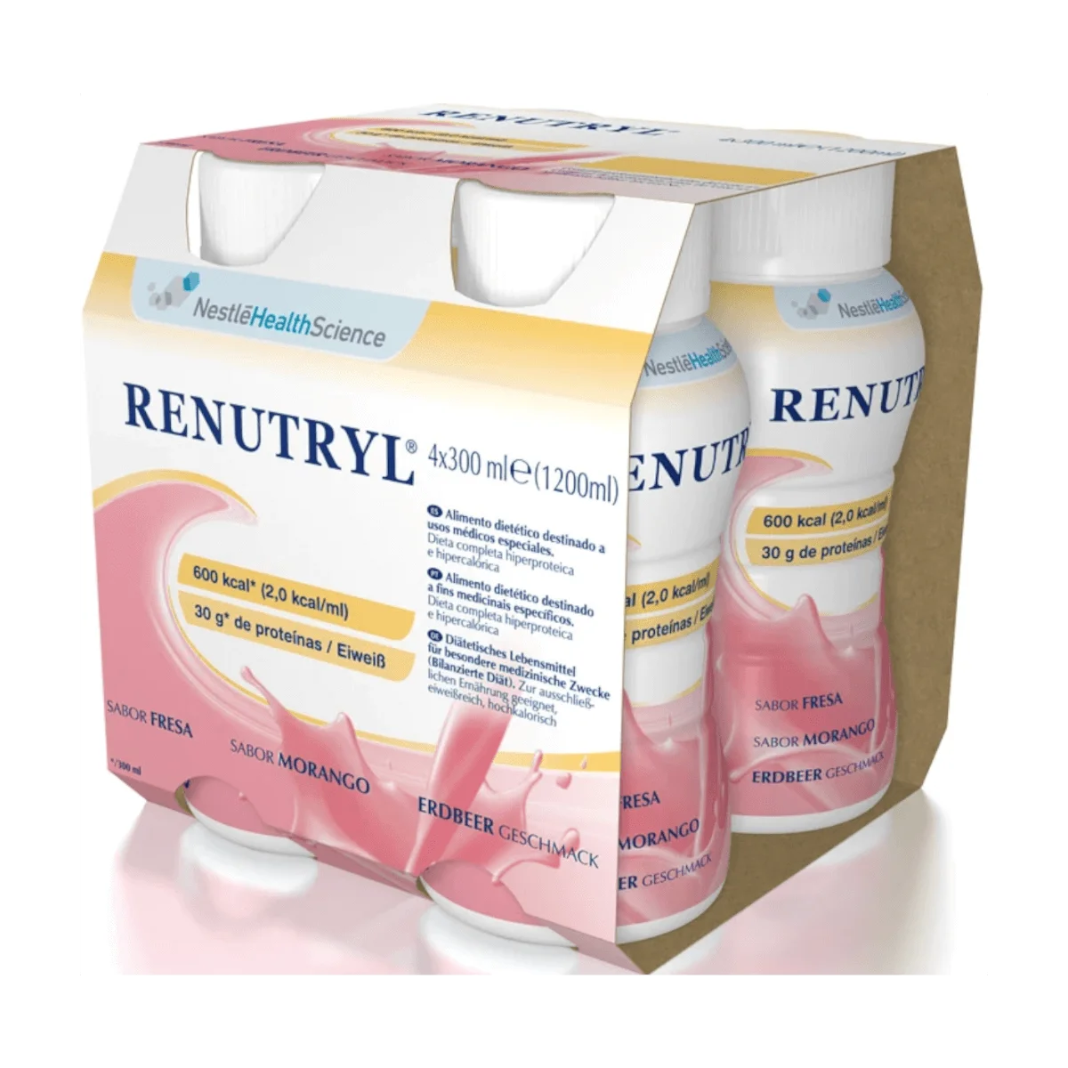 Nestlé Renutryl Erdbeer, 4x300 ml (MHD: 06.06.24)