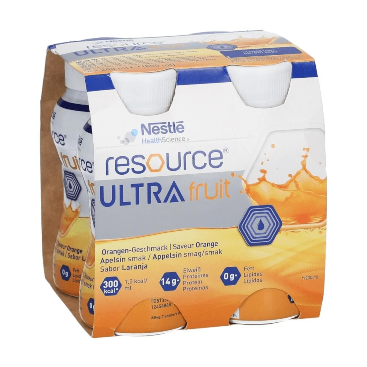 Nestlé Resource ULTRA fruit Orange, 4x200 ml