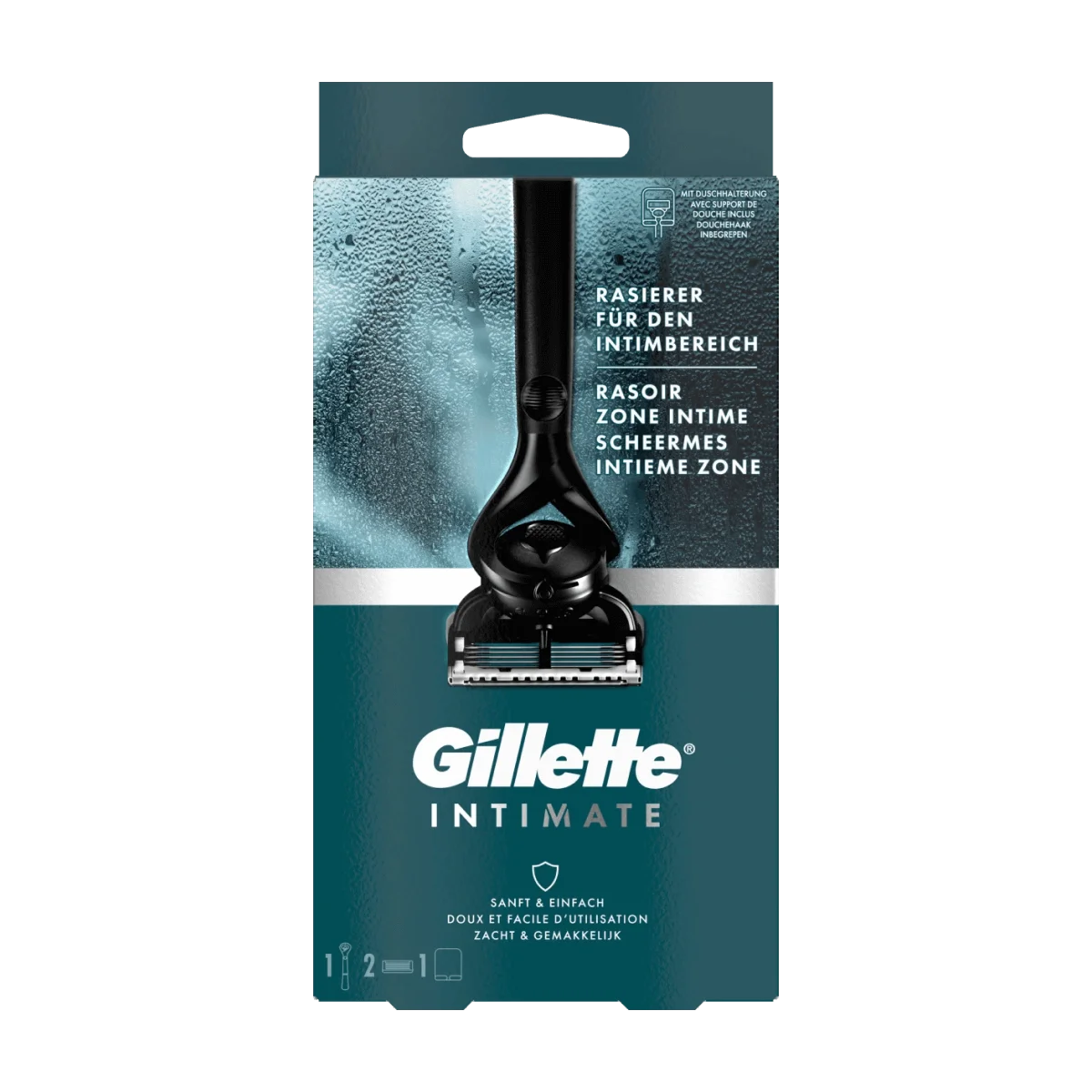 Gillette Rasierer, Intimate + 2 Klingen, 1 Stk
