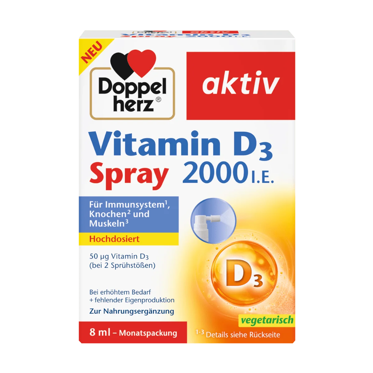 Doppelherz Vitamin D3 Spray 2000 I. E. 8 ml