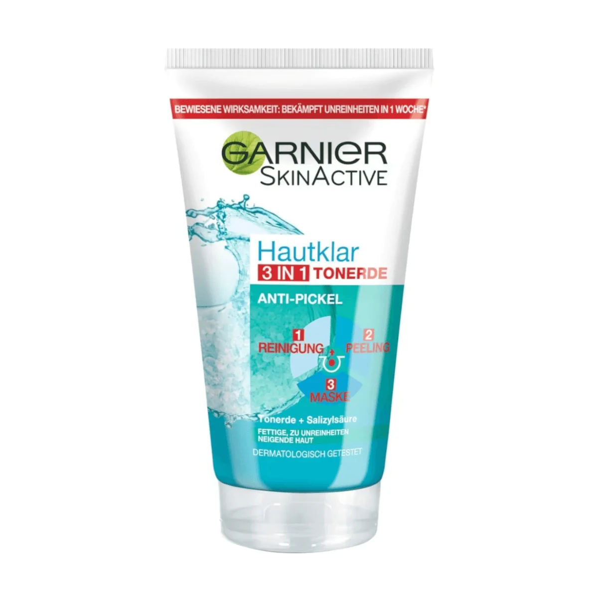 Garnier SkinActive Hautklar Reinigungscreme 3in1 Tonerde, 150 ml