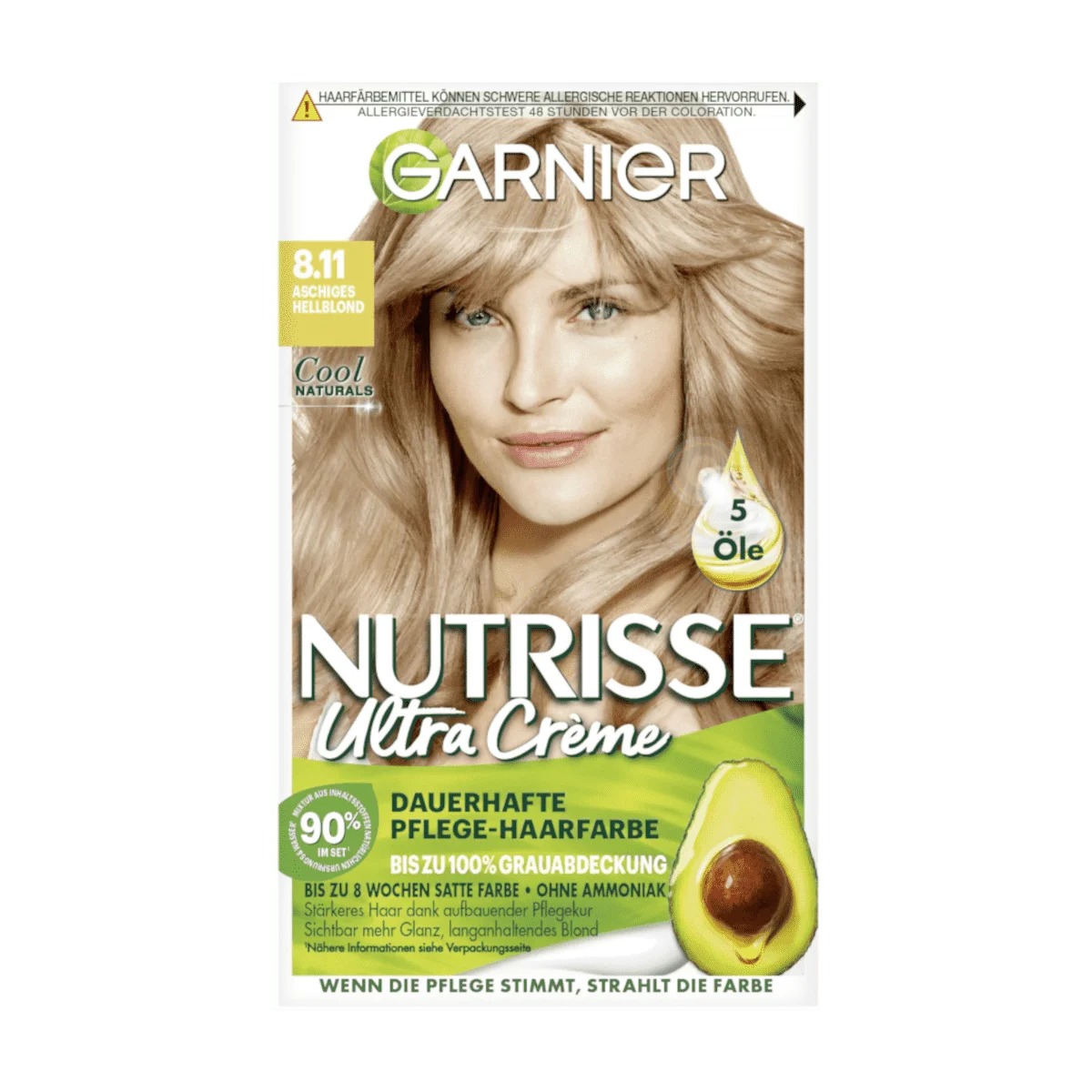 Garnier Nutrisse Haarfarbe Nr.8.11 Aschiges Hellblond