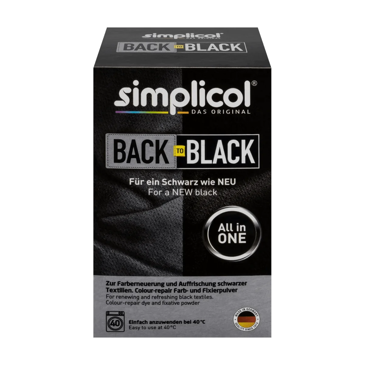 Simplicol Textilfarbe Back to Black Farberneuerung, 400 g
