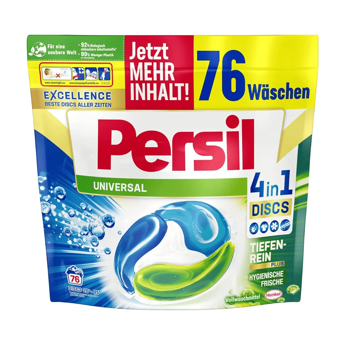 Persil Vollwaschmittel universal Discs 76 WL, 1,9 KG