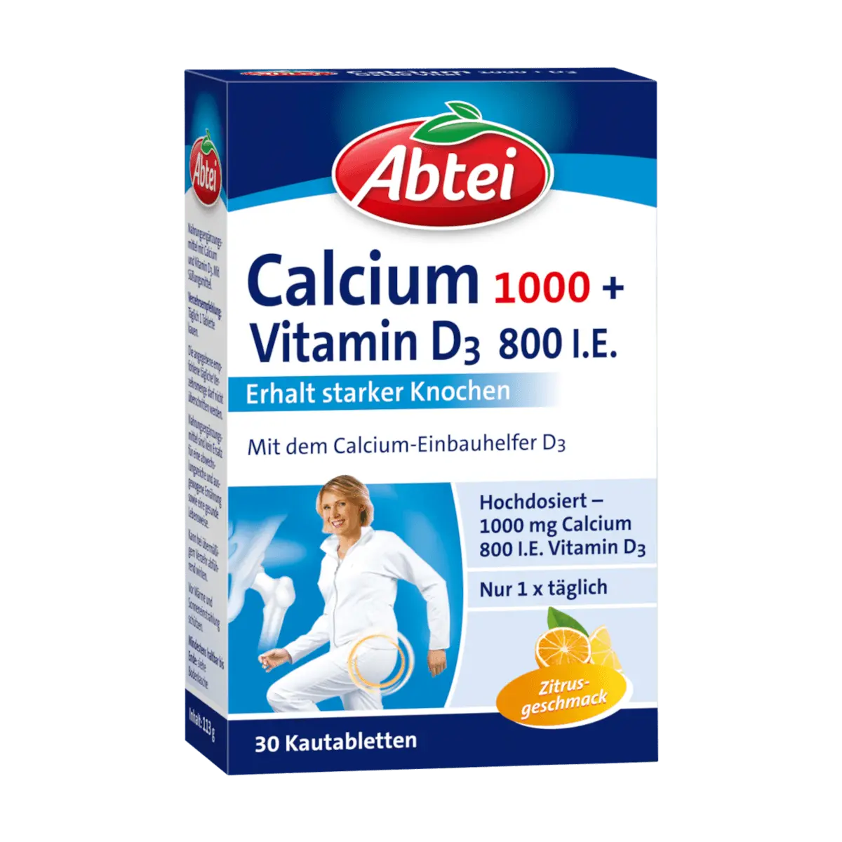 Abtei Calcium 1000 + D3 Osteo Vital Kautabletten 30 Stk, 113 g