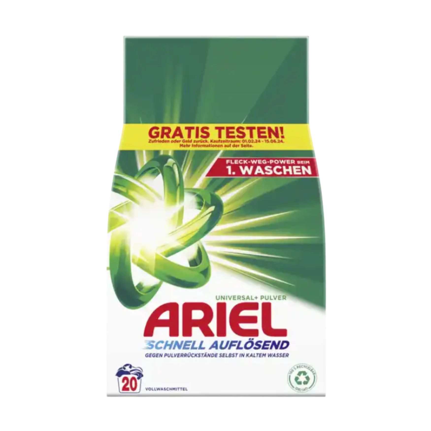 Ariel Universal+ Pulver Vollwaschmittel, 1,2 kg