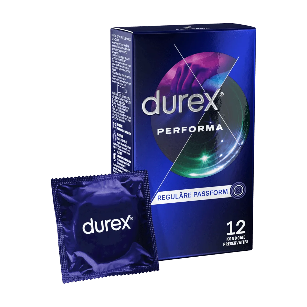 Durex Kondome Performa, Breite 12 56mm, TP101883 St 