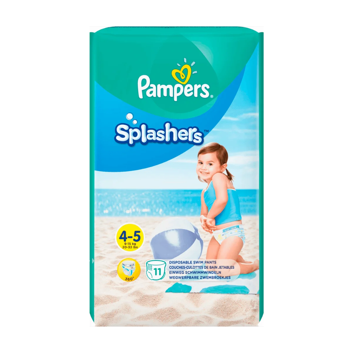 Pampers Schwimmwindeln Splashers Gr.4-5 (9-15 kg), 11 Stk